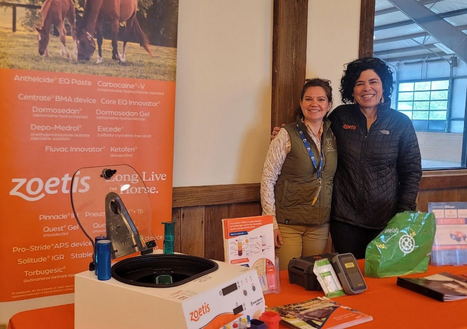 Dr. Jaci Boggs and Equine Specialist, Elissa Baertschi, at the AAEP OpthoXP event in Lexington, KY