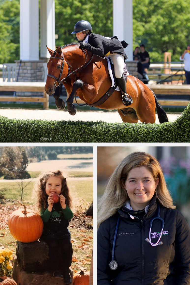 Dr. Holly J. Helbig from kindergarten to practicing equine medicine and competing in hunter-jumper events